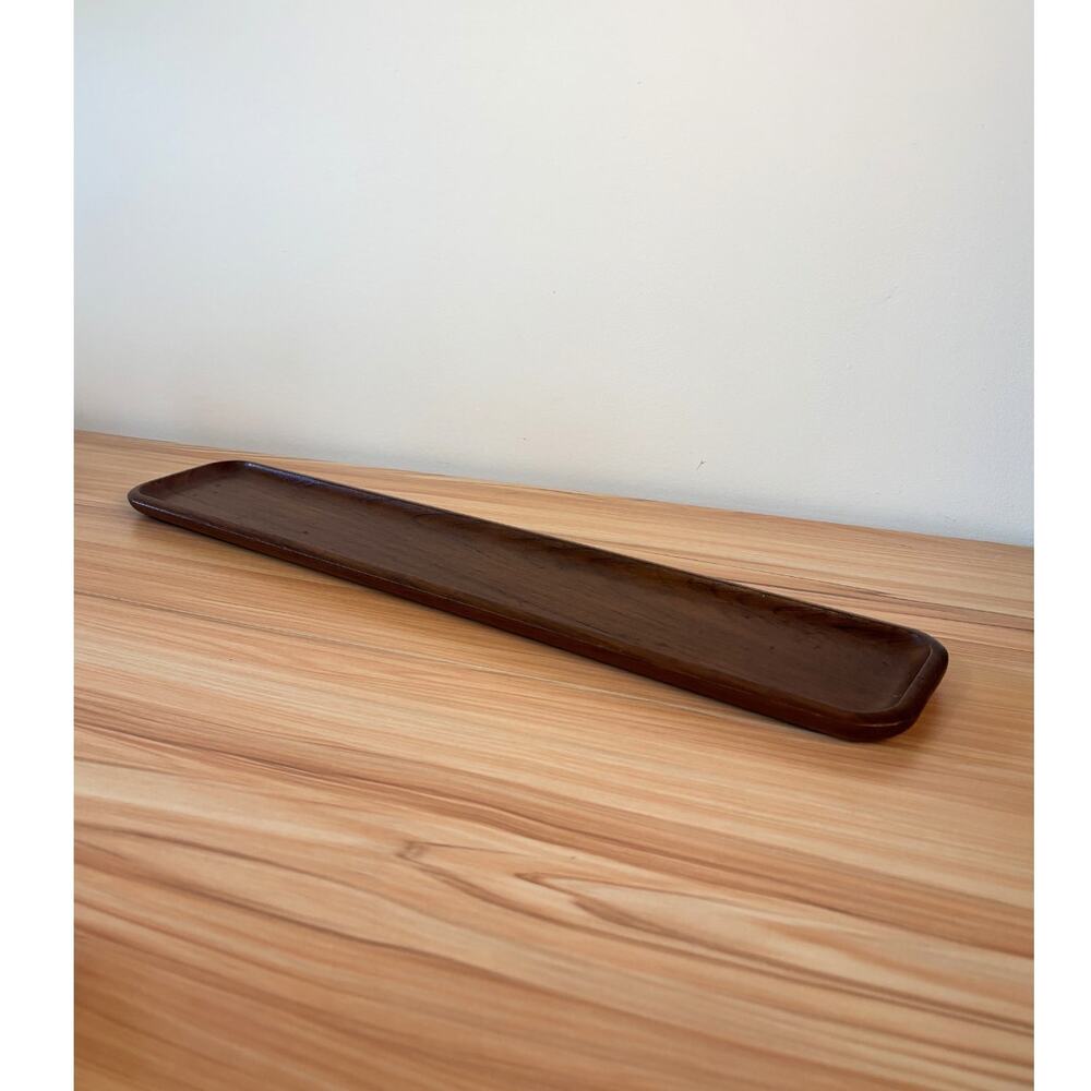 Vintage Teak Long Tray Karl Holmberg Akta Teak Sweden Mid Century Modern